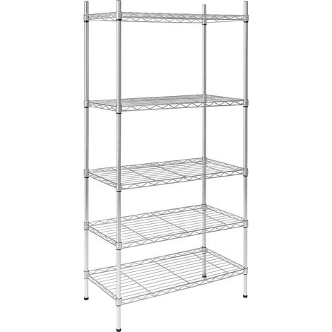 Oypla 5 Tier Heavy Duty Steel Wire Rack Shelf Storage Shelving Unit