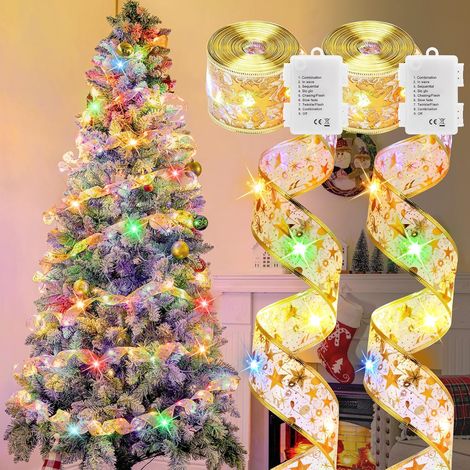 Weihnachtsbaum-Lichterkette, 100 LEDs, 10 m, gelb (1/5)
