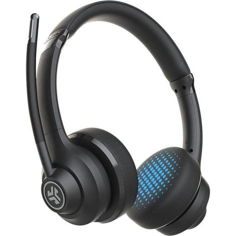JLab Go Work Headset Casque sans fil et filaire Casque appel/musique USB Type C Bluetooth Noir, Bleu (1/5)