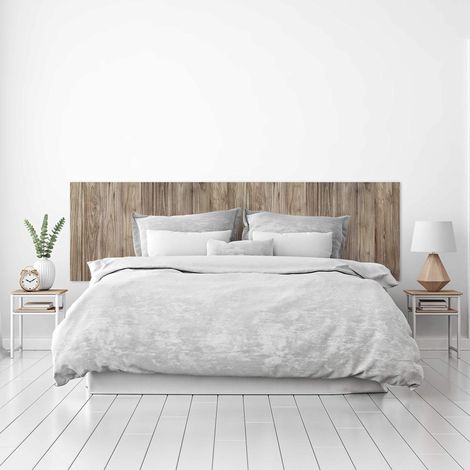 Cabecero Cama PVC Decorativo Económico Textura Madera Roble Tostada con Vetas Varios Tamaños (200 cm x 60 cm)