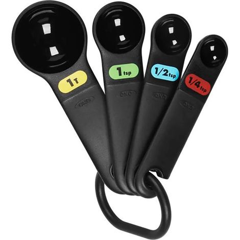 Cucchiai dosatori oxo set 6 pezzi manico antiscivolo livello integrato
