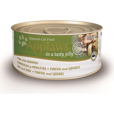 Applaws Premium Cibo umido per gatti adulti 100% tonno e gelatina di alghe 70 g