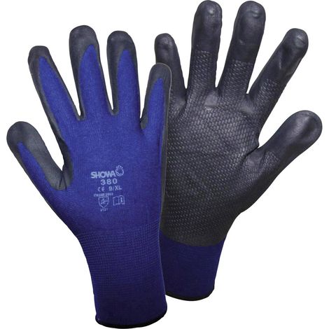 Showa 380 Allzweck-Nitril-Arbeitshandschuh mit nahtlosem Strick, 9/XL