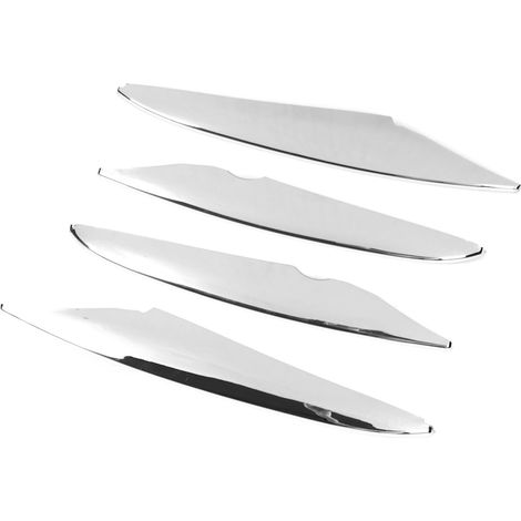 Lot De 4 Garnitures De Calandre De Pare-Chocs Avant, Garniture De Phare Antibrouillard De Pare-Chocs Avant, Protection pour Antibrouillard De Haute Dureté pour la Voiture (Argent) (1/5)