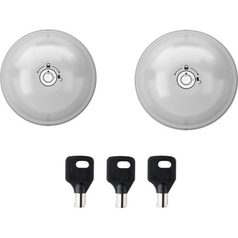 Pack 2 cerraduras de seguridad Meroni UFO3 Smart Duo blancas para furgonetas