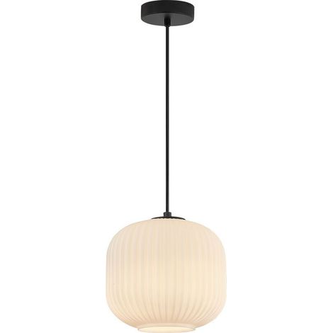 Suspension décorative 1xE27 23W IP20 – Opale/Noir (1/4)