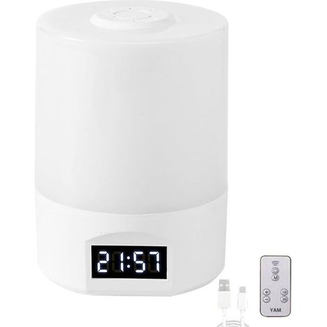 Lampe de Table Rechargeable avec Interrupteur Tactile télécommande à intensité Variable avec Horloge électronique 3000K/4000K/6500K Lampe de Chevet pour Chambre Salon (1/3)