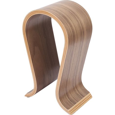 Support casque en bois massif, support mural et bureau pour écouteurs, présentoir casque audio, crochet casque en bois naturel (1/5)