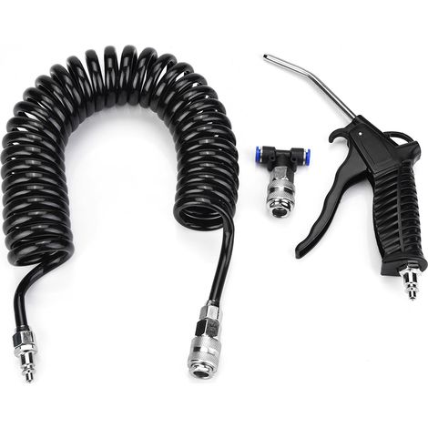 Luftkompressorpistole, schwarzes Luftstaub-Set, leistungsstarker pneumatischer Luftbläser für Reinigungsmaschinen, Haushalt, Auto, Luftkompressorzubehör.