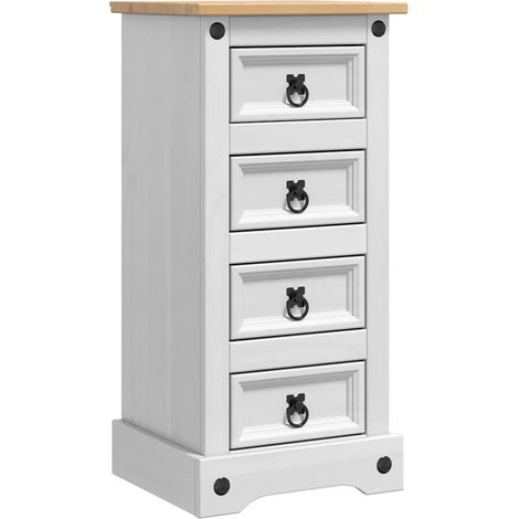 Maison Exclusive - Nachttisch Corona Weiß 35 x 32,5 x 74 cm Massi