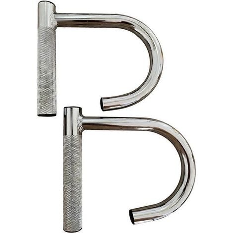 Poignées métalliques moletées pour élastiques de résistance, poignées professionnelles pour tractions. (1/5)