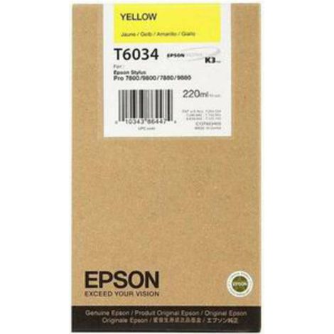 Epson Tintenpatrone yellow T 603 220 ml T 6034