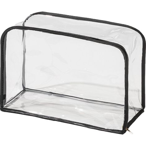 Sac de rangement transparent en TPU, pochette de voyage étanche avec fermeture éclair (1/2)