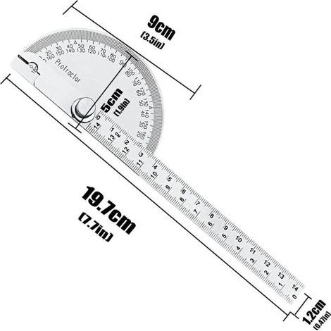 180-Grad-Winkelmesser, verstellbarer Winkelmesser zum Zeichnen und Messen, 145-mm-Messgerät