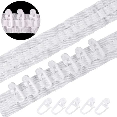 Ruban pour rideaux plissés, accessoire réutilisable avec cordon de serrage pour tête de rideau (1/5)