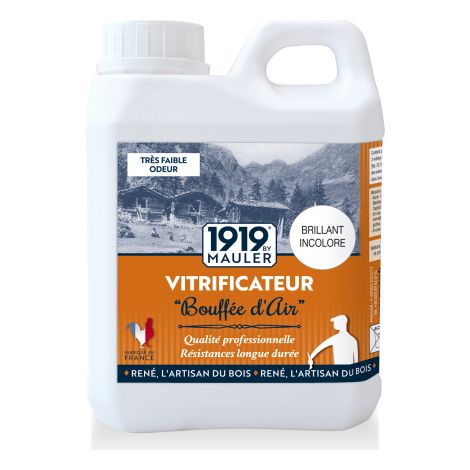 VITRIFICATEUR "BOUFFEE D'AIR " 1919 BY MAULER 1L brillant INCOLORE (1/4)