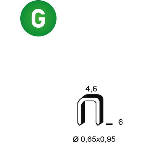 20 000 Agrafes Galvanisées Tb-06 - 4.95x6x0.84 mm - D-Work