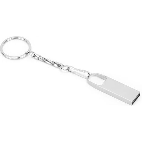 Tragbarer USB 2.0 Mini-Stick aus Metall, Artikelnummer CW10472, silberfarben, 4 GB (1/5)