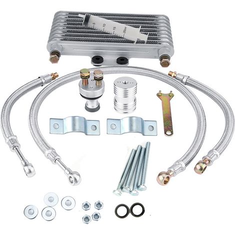 Kit de système de radiateur de refroidissement d'huile moteur de refroidisseur d'huile de moto de 125 ml pour moteur CB CG (1/5)
