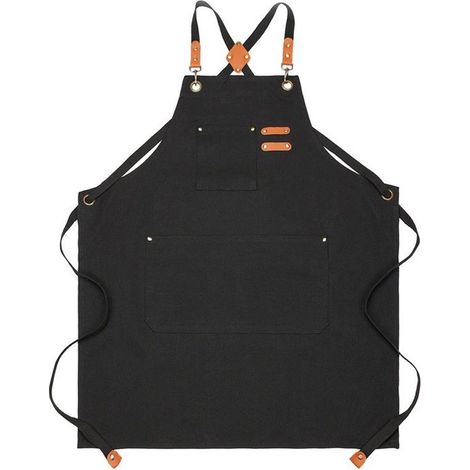 Tabliers Toile, Tabliers de Travail pour Hommes Femmes, Tabliers de Chef avec Sangle Réglable et 3 Poches, Cuisine Cuisson Artiste Peinture, (1/5)