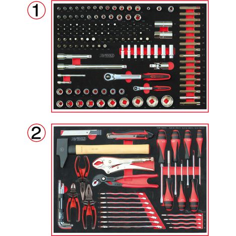 Module - KS TOOLS - 714.0184 - Composition d'outils 2 tirois - Pour servante - 184 pieces