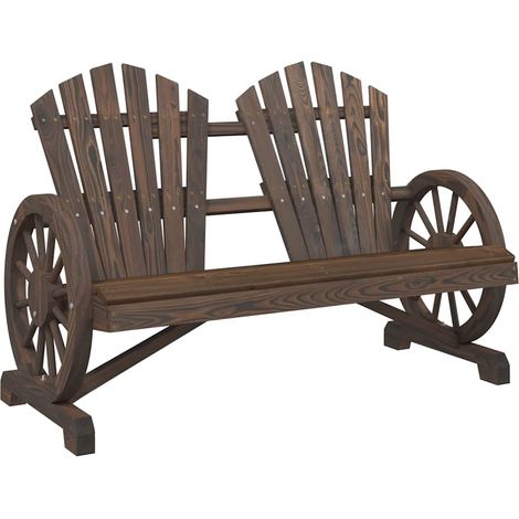 Maison Exclusive - Adirondack-Gartenstuhl 2-Sitzer Massivholz Tan (1/5)