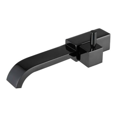 G1/2 Wandarmatur für Bad, Kaltwasserhahn, Küche, Badezimmer, Waschbecken, schwarzer Waschbeckenhahn