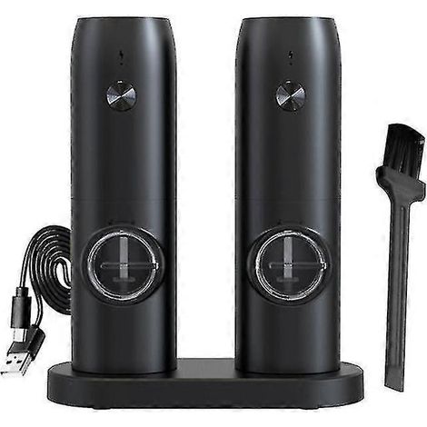 Moulin à sel et poivre électrique Mini, lot de 2, rechargeable par USB (1/5)