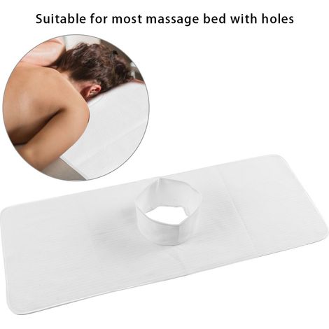 Serviette de massage vapeur réutilisable pour spa, lavable, pour salon de beauté et soins de la peau, 35 x 90 cm, blanche (1/5)