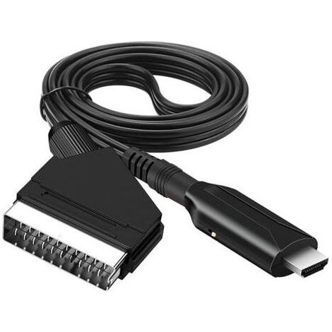 Câble péritel vers HDMI-Adaptateur péritel vers HDMI-Convertisseur audio vidéo péritel tout en un vers HDMI 1080p/720p (1/5)
