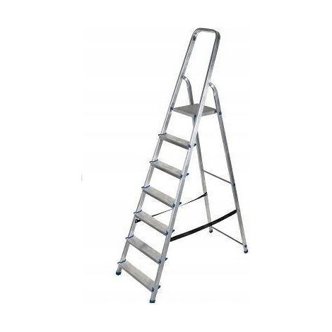 Aluminiumleiter awtools 7 steps 150 kg 217 cm
