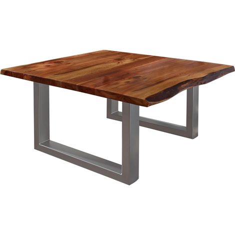 Couchtisch Akazie 90x90x45 walnuss lackiert FREEFORM 2 10