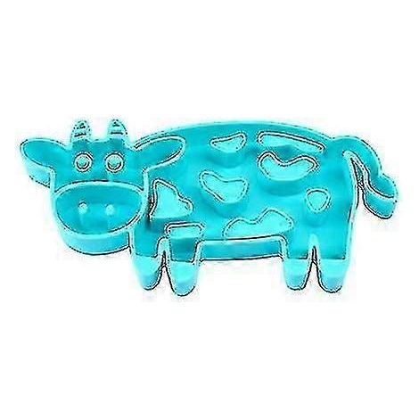 Distributeur de nourriture pour animaux anti-étouffement, couleur unie, écologique, bleu. (1/5)