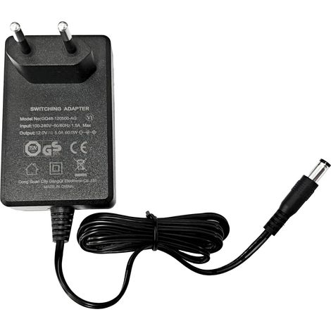 Alimentation 12 V 5 A, Adaptateur d'alimentation AC 100-240 V vers DC 12 V 5 Amp 60 W, Alimentation à découpage pour NAS, disques durs externes, Bandes LED, Bandes Lumineuses LED, téléviseurs (1/5)