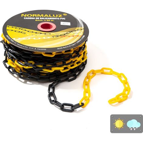 Catena di plastica gialla e nera 25m NORMALUZ (1/4)