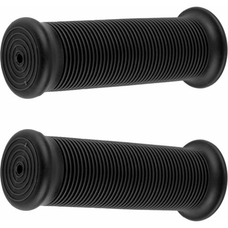 Paire de poignées vintage universelles moto en TPU noir, 1 pouce (25mm) et 1,1 pouce (28mm) (1/5)