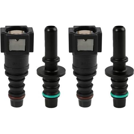 Lot de 2 Raccords Rapides pour Tuyau Carburant SAE 7,89 mm vers 5/16 Pouce (8 mm), Connecteur Droit en Nylon Ligne d’Essence, Embout Réparation Automobile - (1/5)