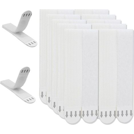 Heavy-duty adhesive strips for hanging pictures, 12 pairs (24 strips), self-adhesive, no nails required. Refills included. - AquaForge (1/5)