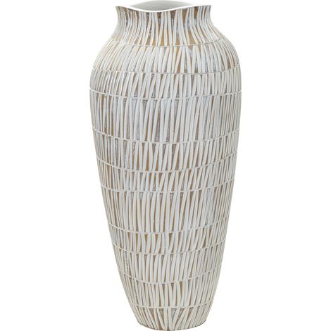 Vase Sighn, Strukturfarbe Beige, Durchmesser 12 cm, Weiß (1/5)