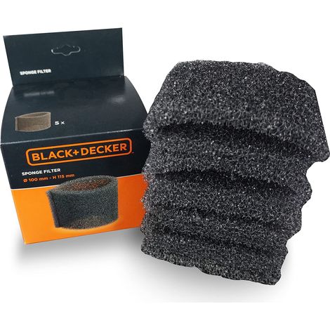 Black+Decker Filtri in Spugna per Aspiratori Solidi e Liquidi (1/2)