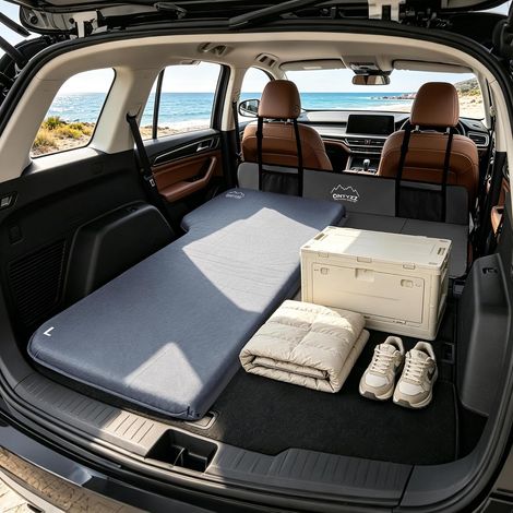 Matelas Gonflables Voiture Autogonflants Matelas Pneumatique Léger avec Pompe de Dégonflage Matelas de Sol Pliable pour Camping Voyages Invités et Activités Plein Air (1/5)