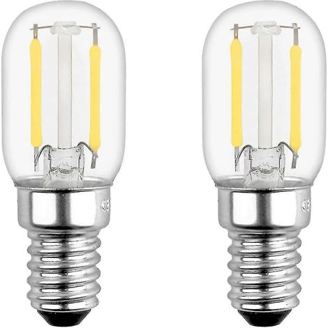 Ampoule LED E14 2 W pour réfrigérateur, T22, équivalente à une ampoule incandescente E14 15 W, blanc chaud 2700 K, 230 V, petit format