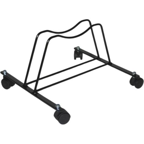 Andrys - Râtelier Porte-vélo au Sol 1 Place, avec Roues Pivotantes, également pour vélos avec frein à disque, en acier, couleur noire, 35 x 35 x 27 cm (1/5)