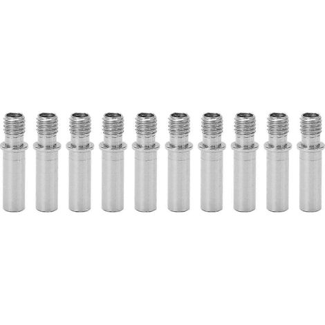 Tube fileté M6 x10 pour imprimante 3D, col de chauffe en acier inoxydable robuste, compatible I3 Mega, conduit direct haute précision, jeu de 10 pièces. (1/4)