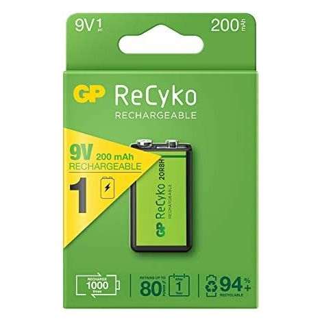 RECYKO 6LR61 9V 200MAH 1UND Batteria ricaricabile RECYKO 6LR61 9V 200MAH 1UND