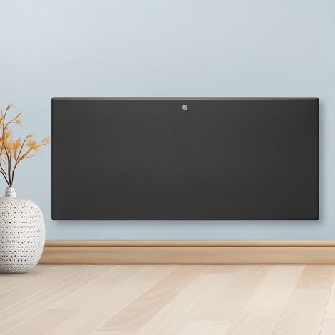 Purus 1800W Electric Heater Wall Mounted Panel Radiator with Thermostat Lot 20 Grey (1/5)
