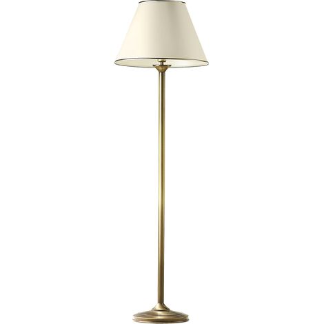 Lampada da terra classica ottone ecru E27 15W Jupiter
