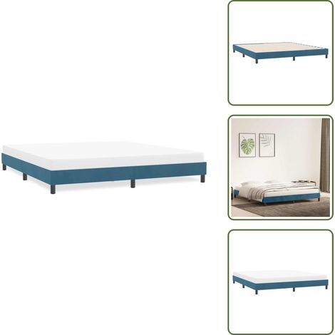 Materasso per letto - vidaXL Giroletto senza Materasso Blu Scuro 180x210 cm in Velluto -