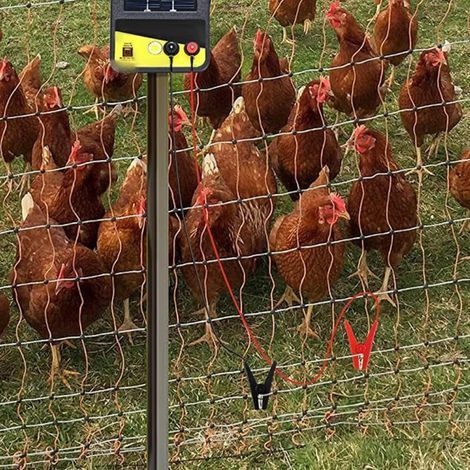 Solar fence connection cable with alligator clips, electric fence accessory for efficient connection, 1 black and 1 red cable, ideal for garden systems (1/4)
