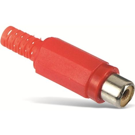 S-IMPULS Raccord RCA, plastique, rouge, avec protection contre les plis
